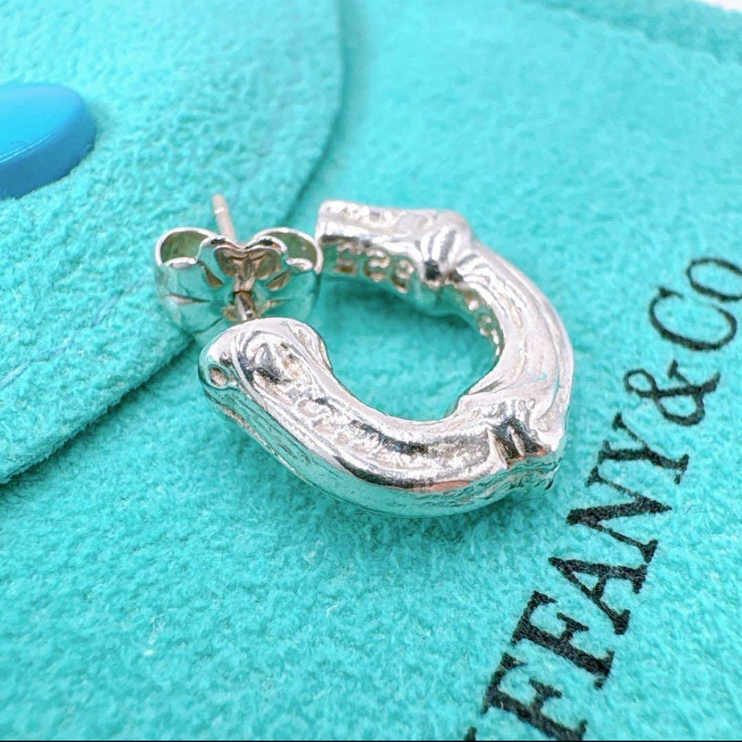 美品 オールドティファニー バンブー 片耳 ピアス シルバー925