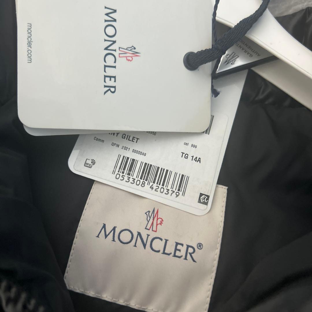 MONCLERダウンベスト Ghany 美品 14A黒 【正規品】大人も着用可能
