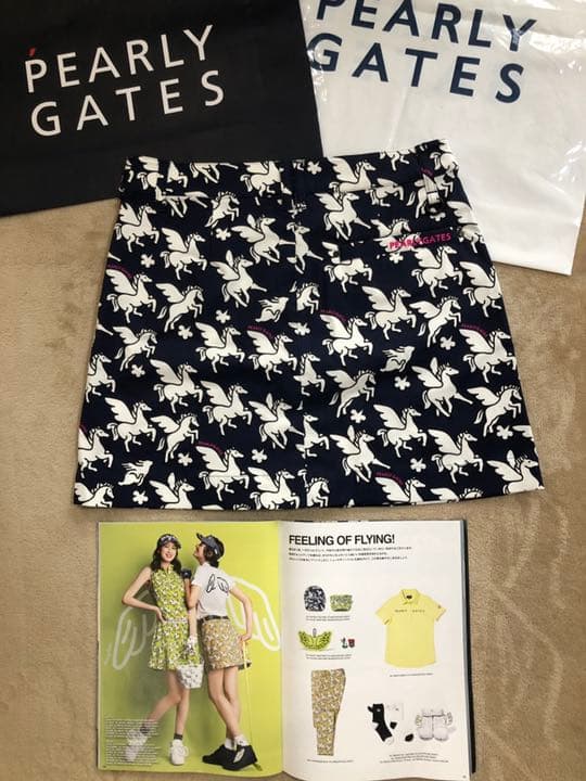 ※値下げ中　パーリーゲイツカタロペガサス柄ストレ ッチスカートサイズ1
