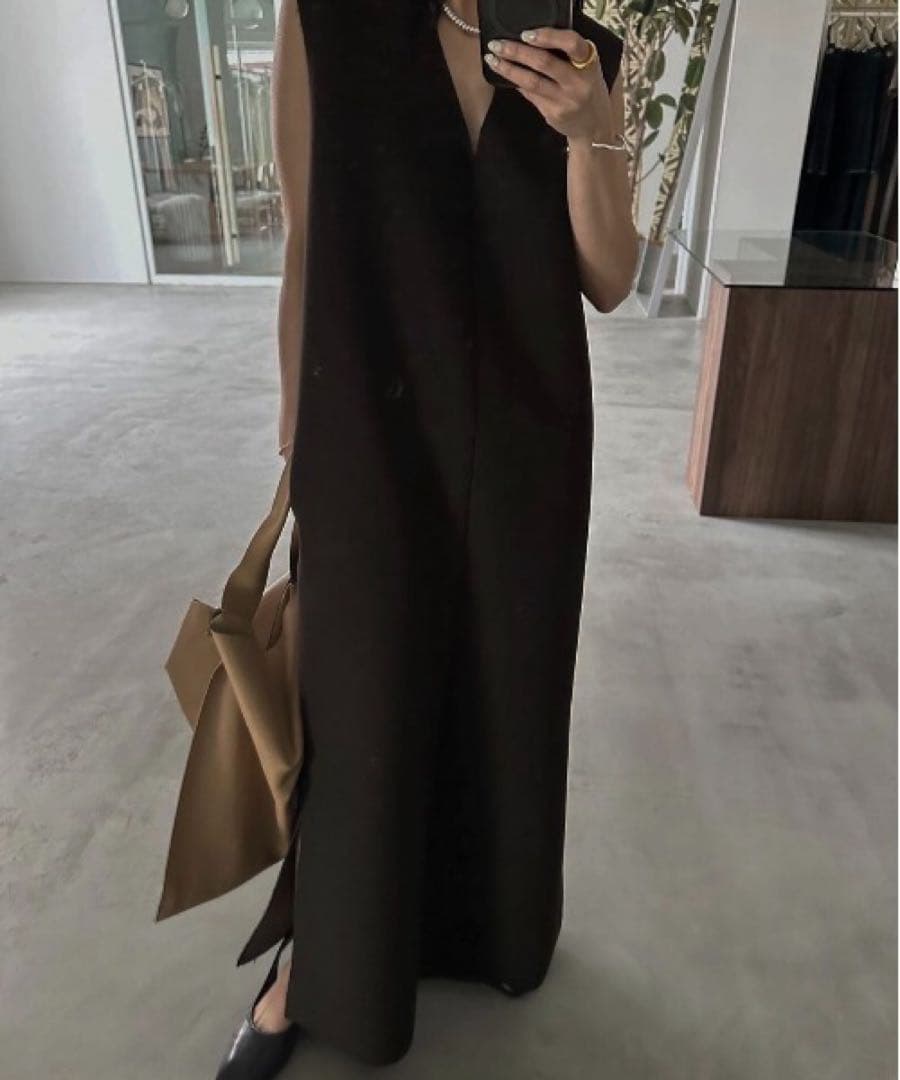 ワンピース AMERI 2WAY SPONGE SHIFT DRESS