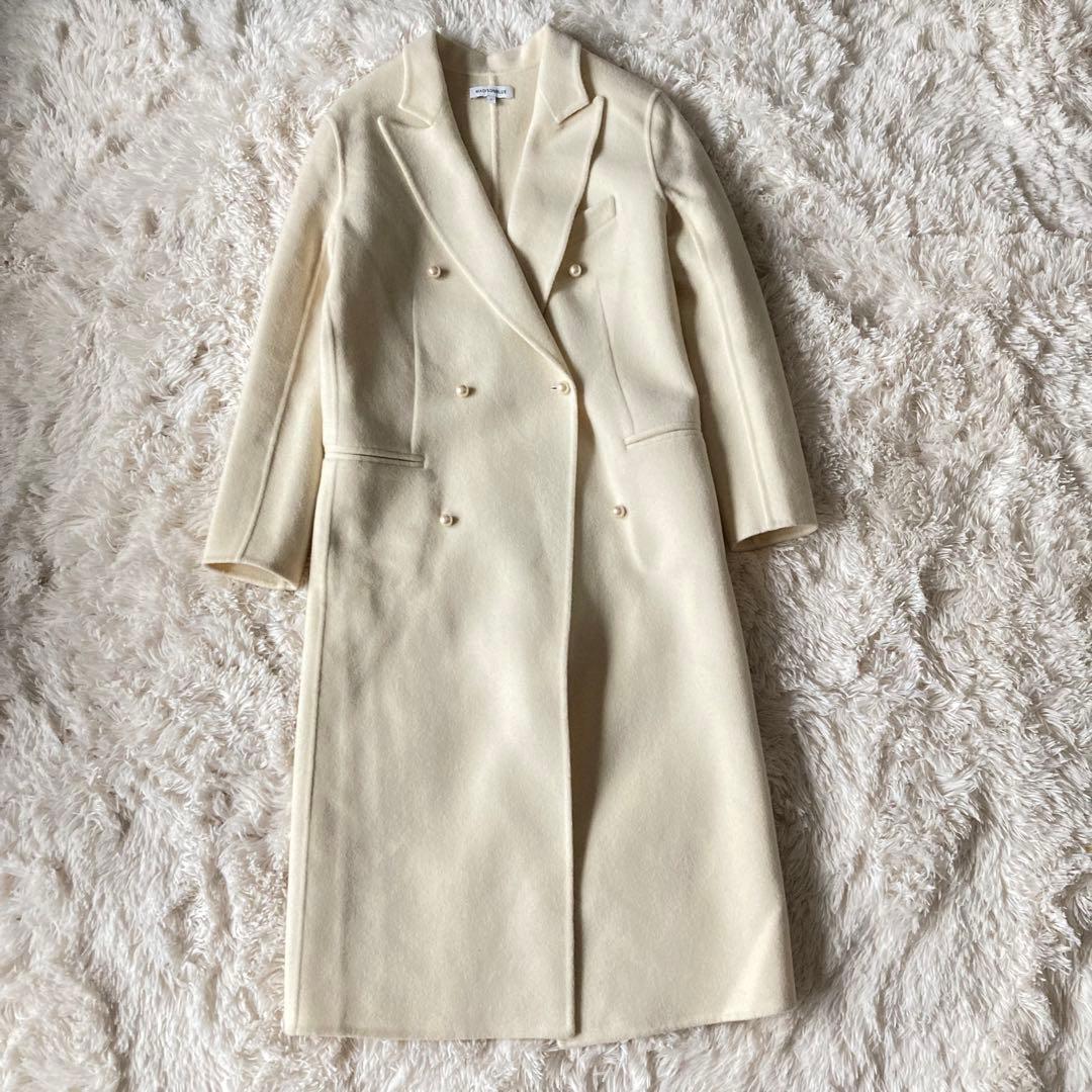 ★マディソンブルー★パールチェスターコート★エスティネーション別注★白★XS★