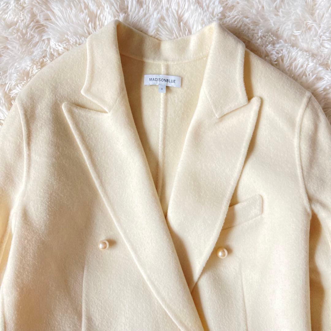 ★マディソンブルー★パールチェスターコート★エスティネーション別注★白★XS★