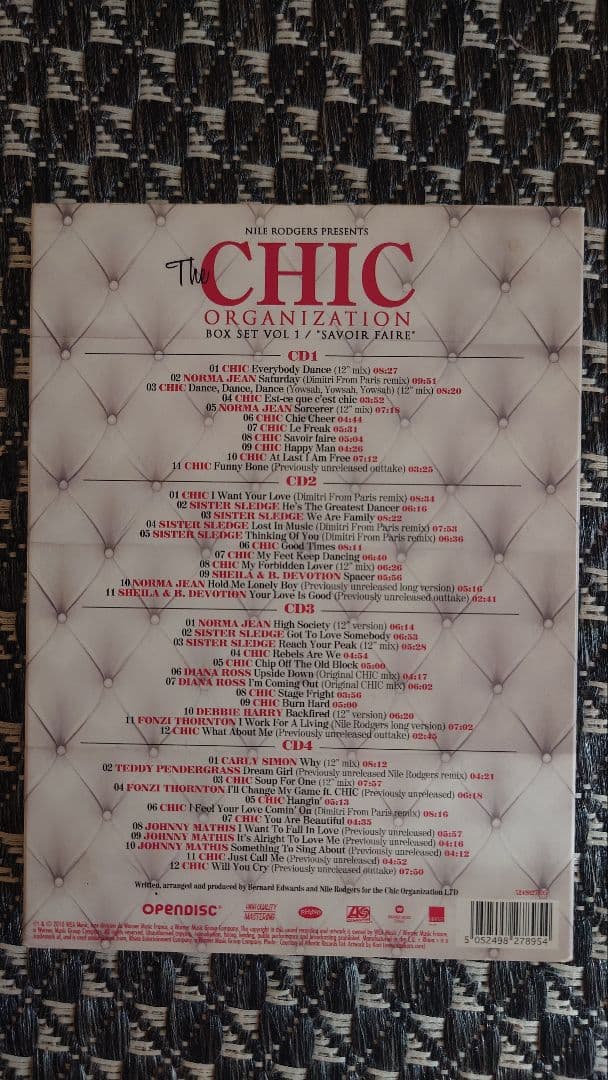 CHIC シック・オーガニゼイション・ボックス・セット 4枚組