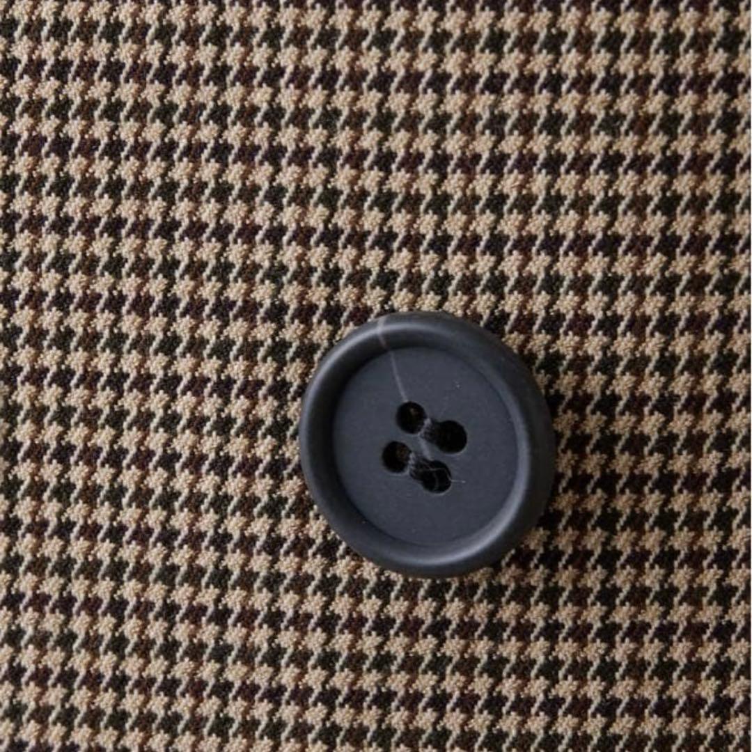 sale★ウィムガゼット★TRダブルジャケット　チェック柄　ブラウン