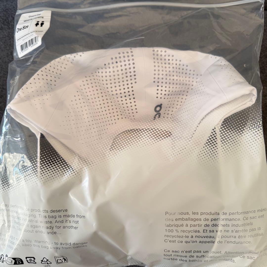 【新品】on 白 テニス コート キャップ イガシフィオンテク オン 全豪 AO