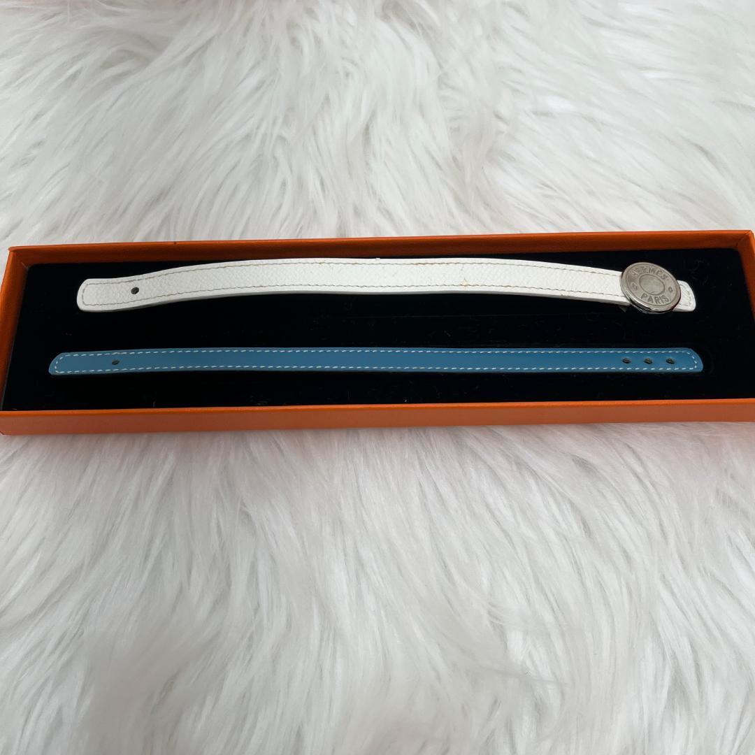 エルメスHERMES レザー ブレスレット セリエ ルーピング バングル
