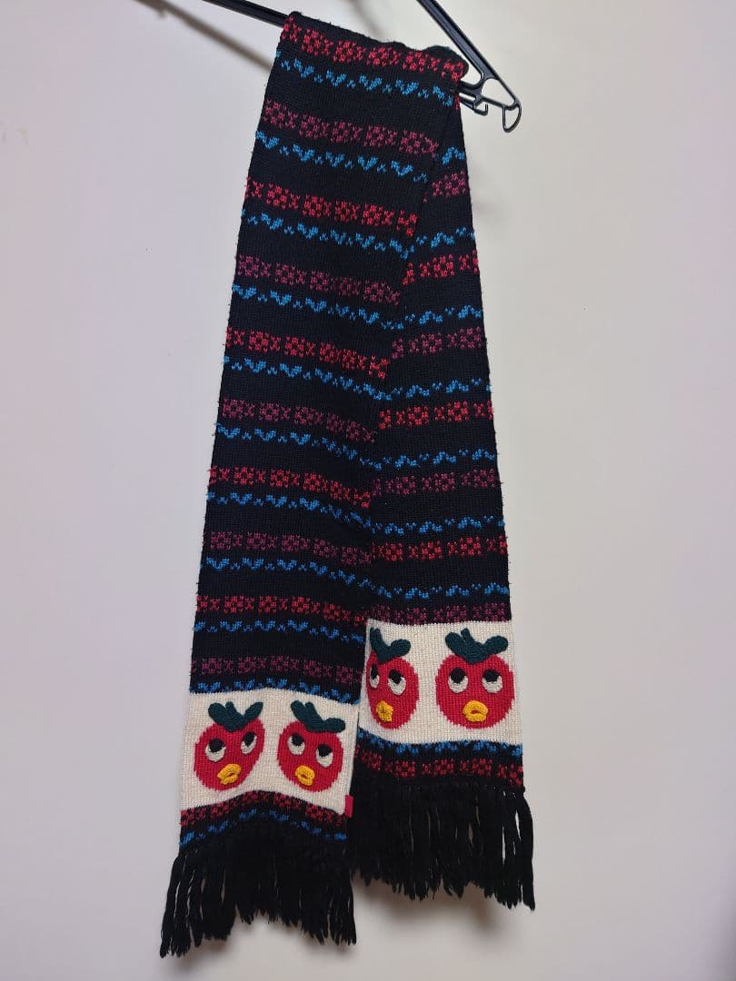 【レア】Hysteric Glamour 90s トマトバード　マフラー　黒