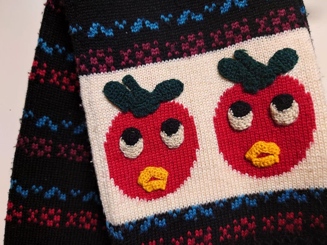 【レア】Hysteric Glamour 90s トマトバード　マフラー　黒