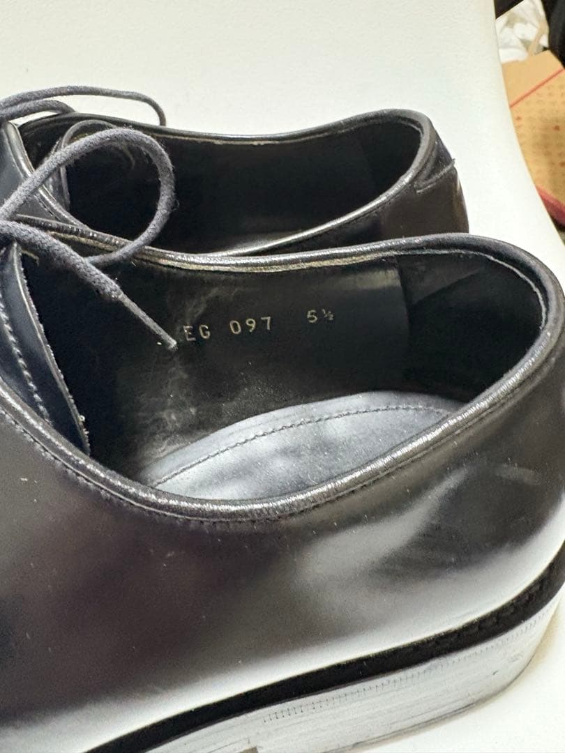 美品　プラダUチップ ドレスシューズ ブラック 5 1/2 2EG097
