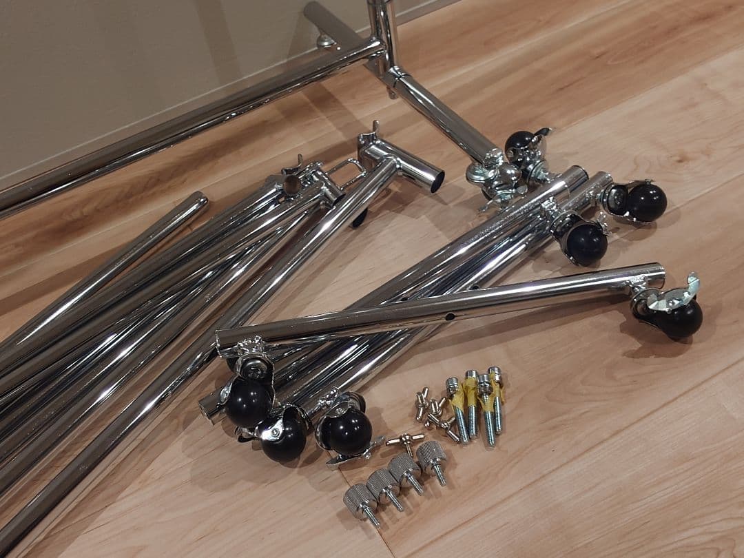 3点セット ドウシシャ ハンガーラック 業務用 シルバー 幅100cm ルミナス