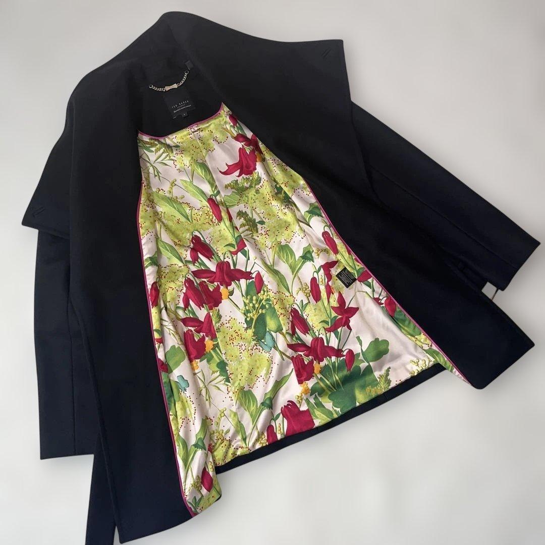 極美品　未使用　Ted baker ラップコート　カシミヤ混　ベルト　Aライン