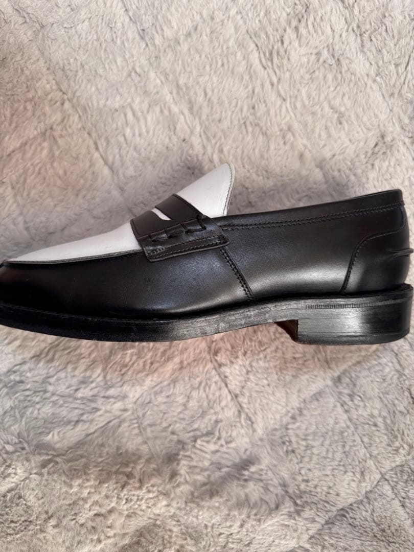 Tricker’s トリッカーズ ローファー ツートン 白×黒 25cm 英国製