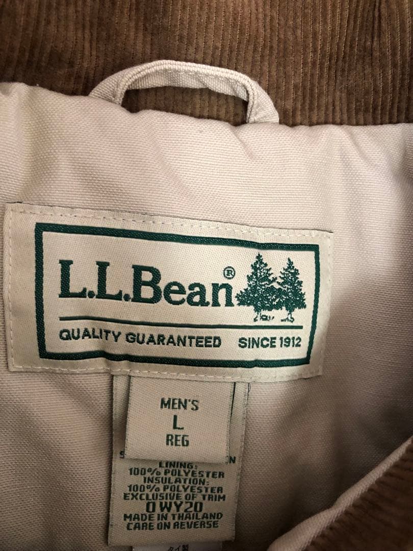L.L.Bean｜カバーオール｜Lサイズ｜ベージュ/アイボリー｜ヴィンテージ古着