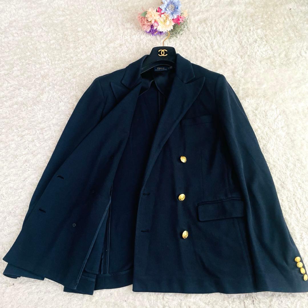 良品✨ポロラルフローレン♡紺ブレジャケット　金ボタン　XL相当