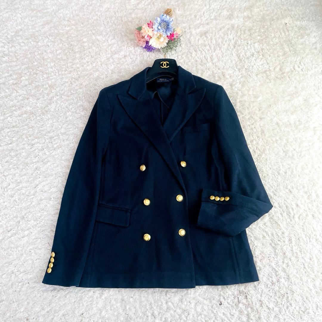 良品✨ポロラルフローレン♡紺ブレジャケット　金ボタン　XL相当