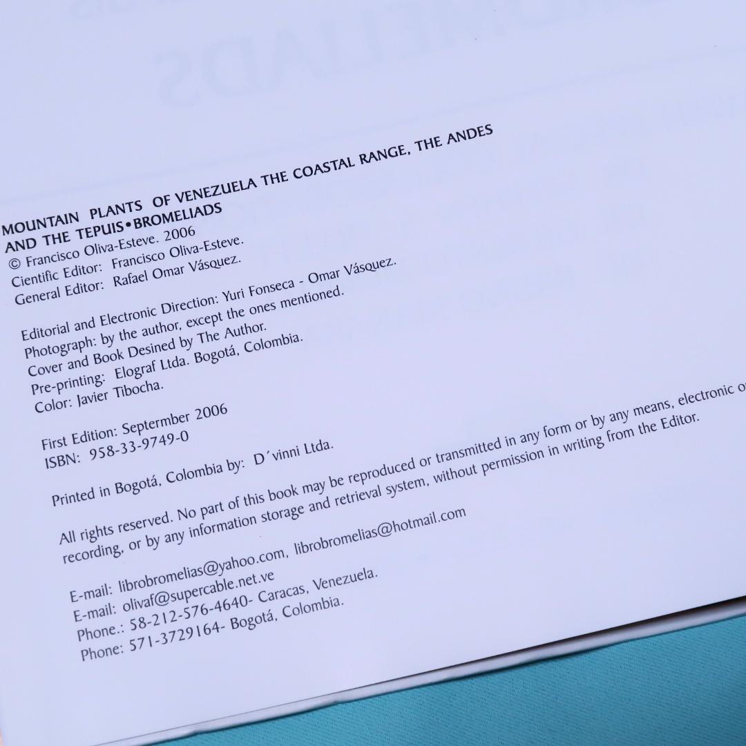 特別価格！ 洋書『ベネズエラの山岳植物、アンデスとテプイ、ブロメリア』植物図鑑