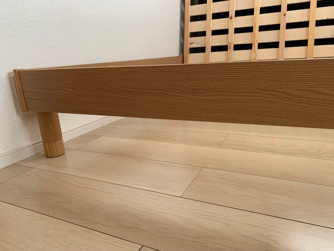 ニトリすのこダブルベッドフレーム+ ダブルポケットコイルマットレス厚さ20cm