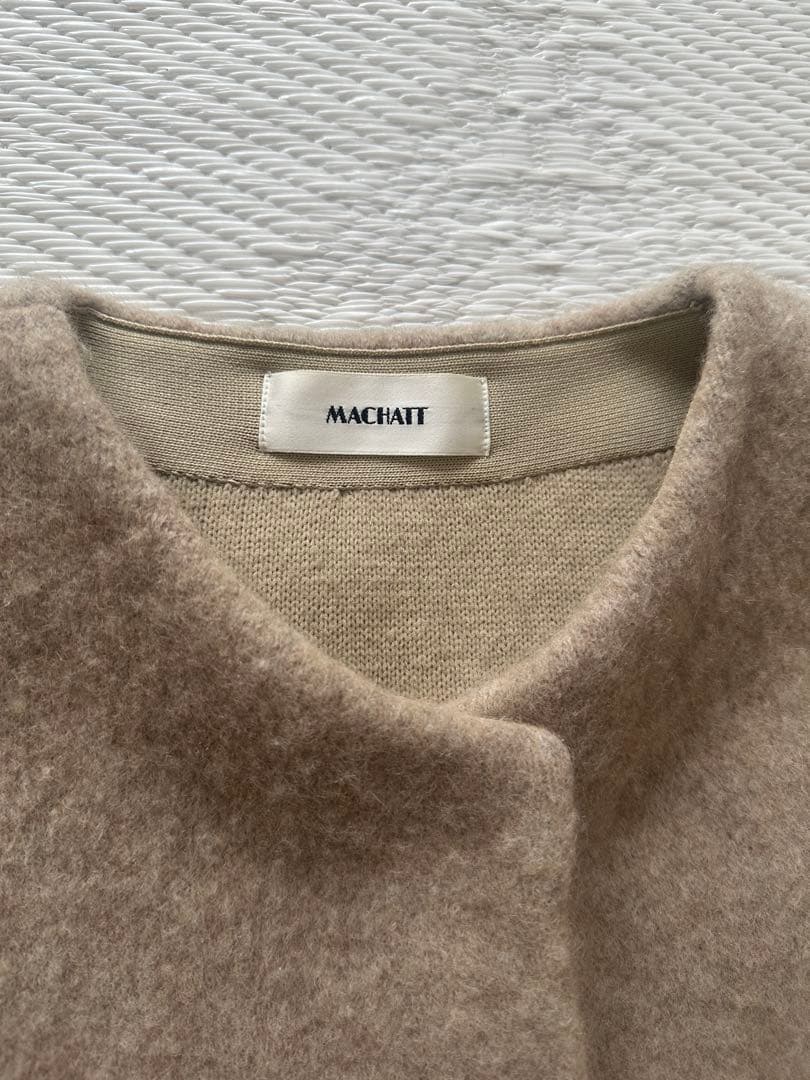 machatt ラクーンニットコート