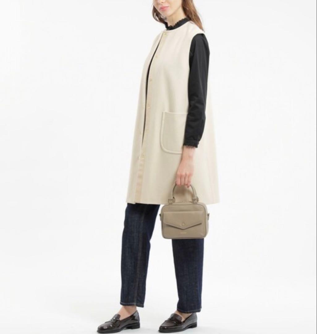 マッキントッシュフィロソフィー メルトン ロングジレ ノーカラー 36 1223