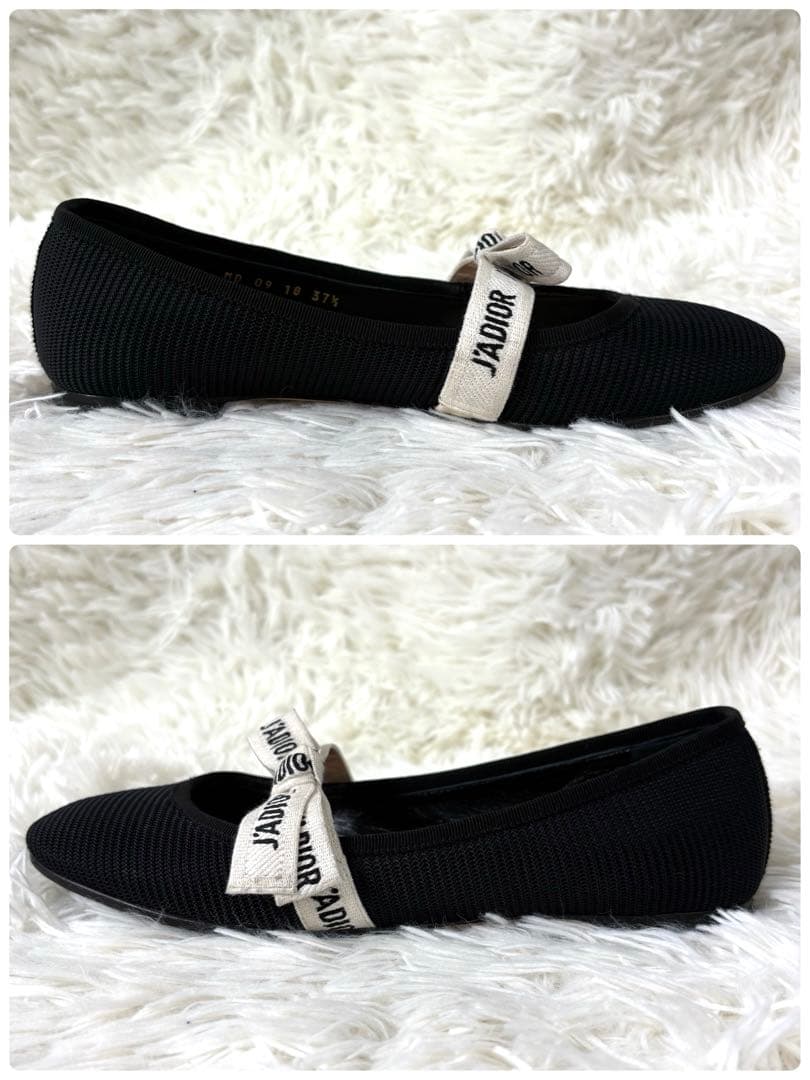 【美品】ディオール　J'ADIOR ロゴ入　フラットシューズ