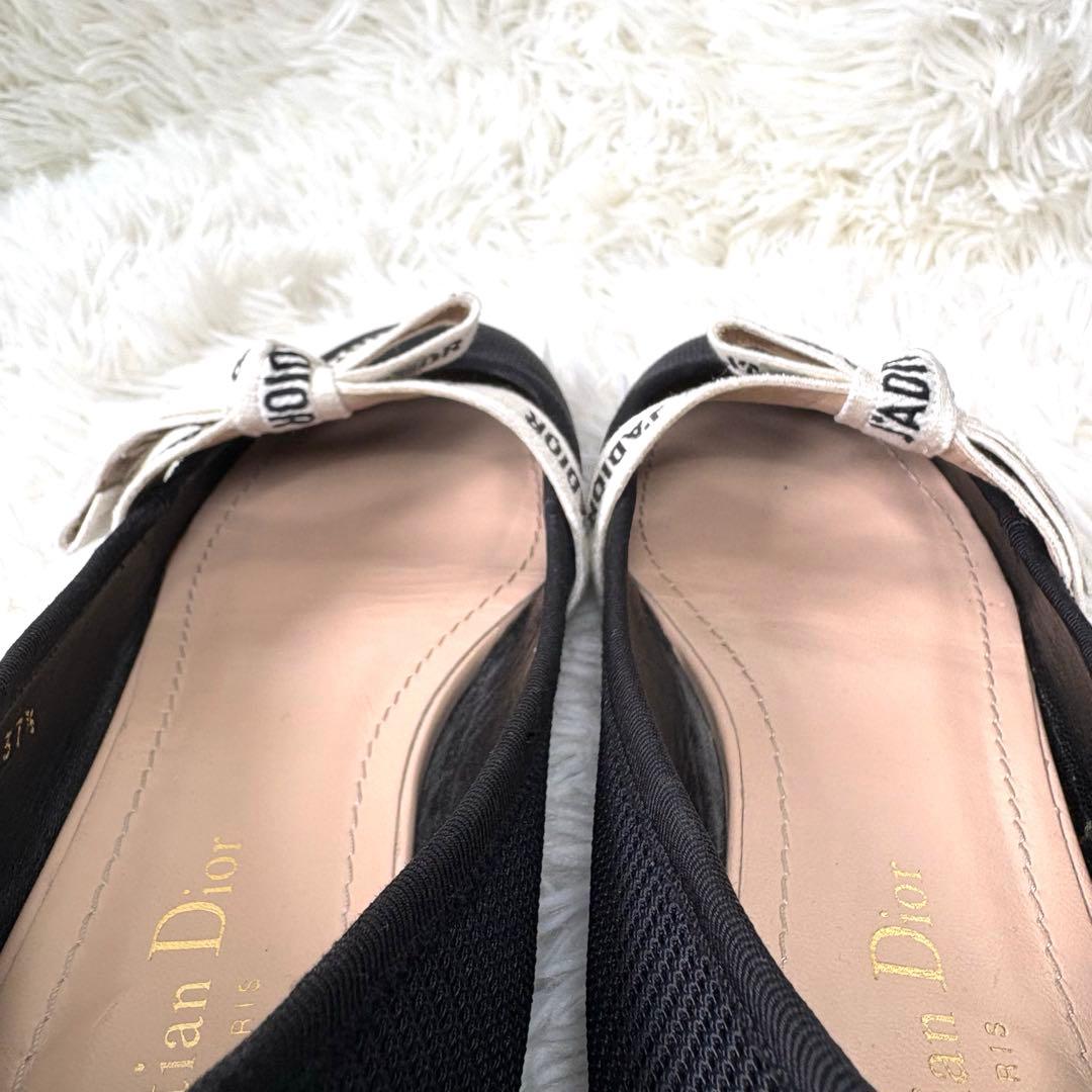 【美品】ディオール　J'ADIOR ロゴ入　フラットシューズ