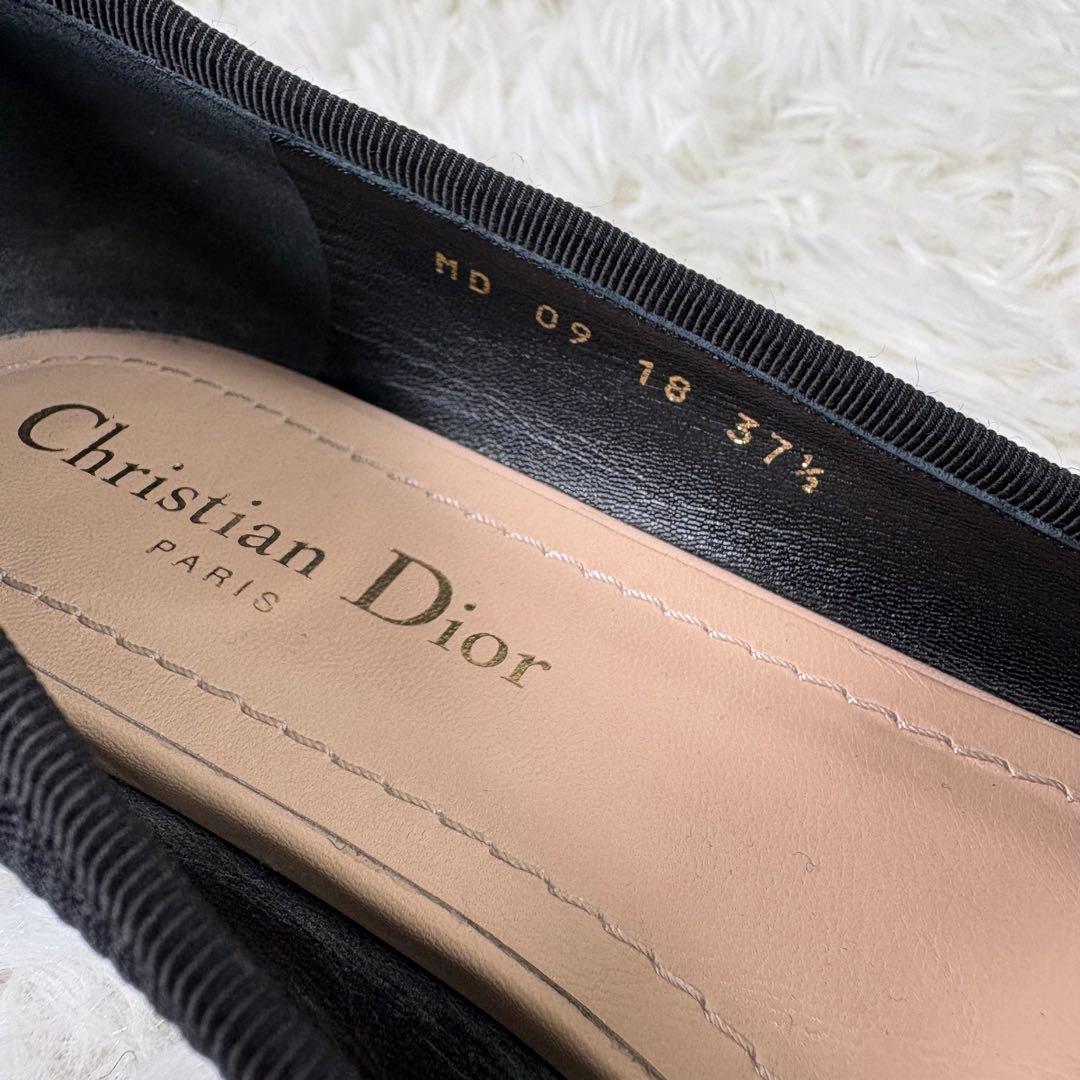 【美品】ディオール　J'ADIOR ロゴ入　フラットシューズ
