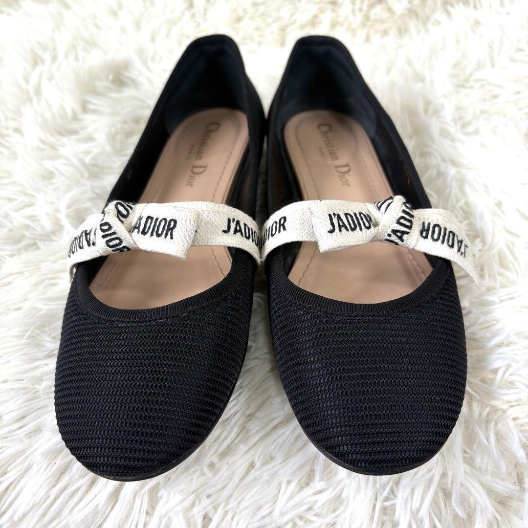 【美品】ディオール　J'ADIOR ロゴ入　フラットシューズ