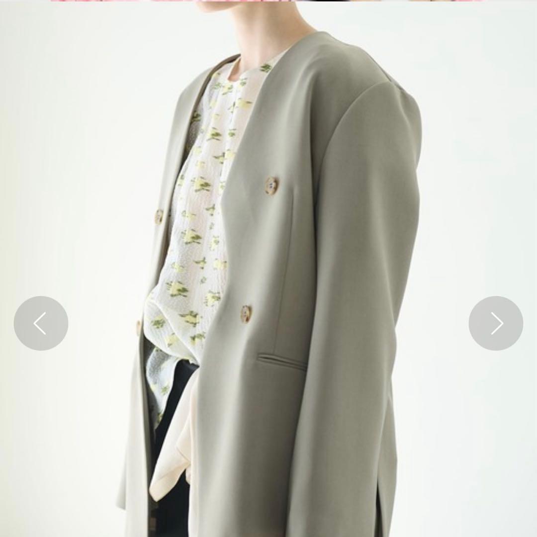 [最終値下げ]ふじあみさん着用【ルシェルブルー】カーブラインジャケット36サイズ