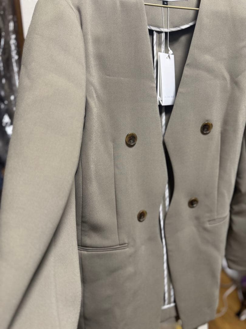 [最終値下げ]ふじあみさん着用【ルシェルブルー】カーブラインジャケット36サイズ