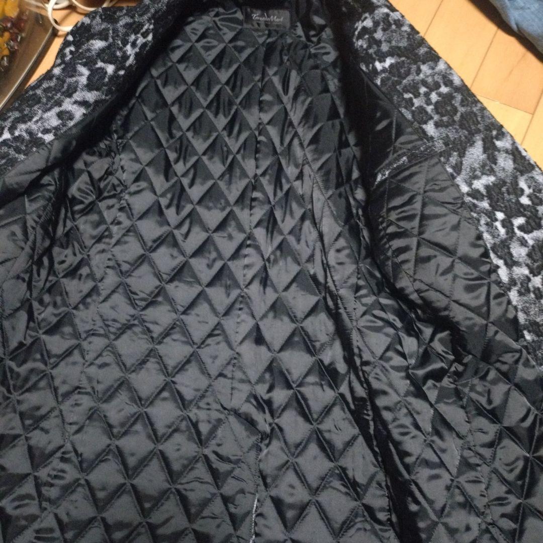 トルネードマート　ウーリーレオパードジャカードチェスターコート　Ｌ