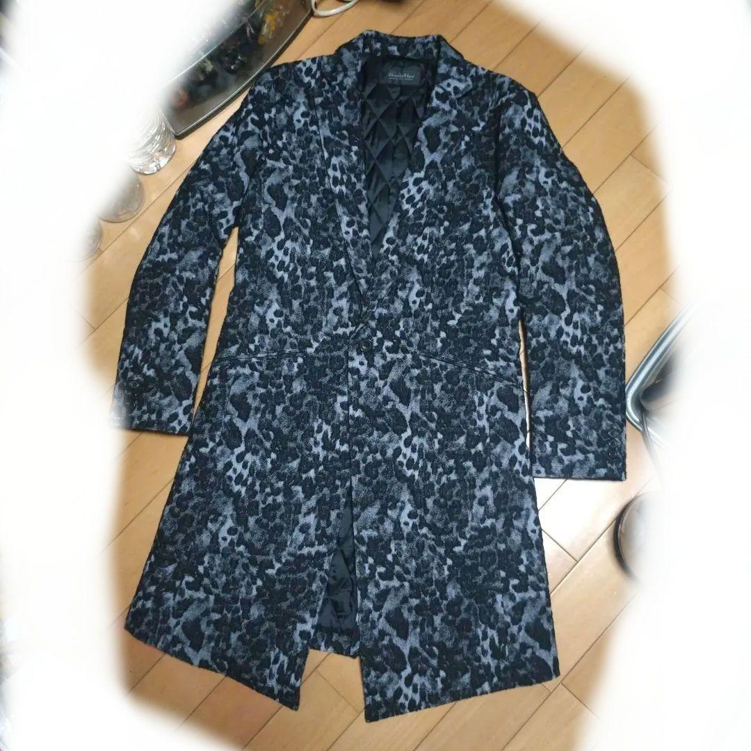 トルネードマート　ウーリーレオパードジャカードチェスターコート　Ｌ