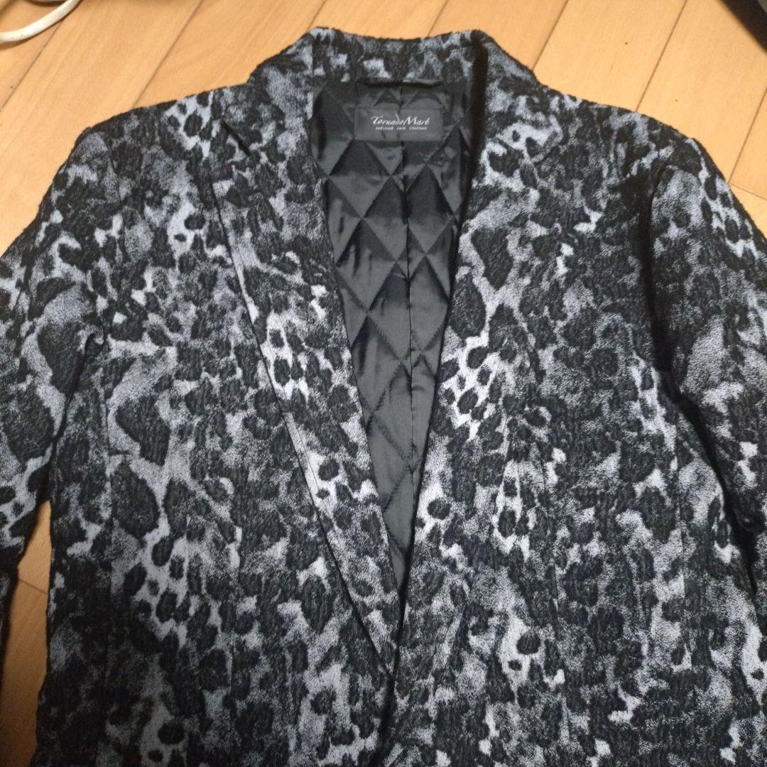 トルネードマート　ウーリーレオパードジャカードチェスターコート　Ｌ