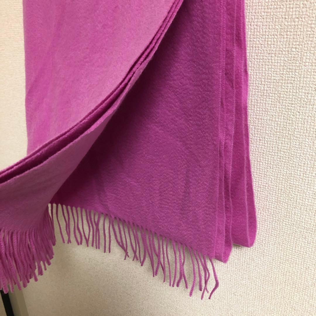 ジョンストンズ カシミヤ 大判ストール　ドゥロワー 別注　ピンク