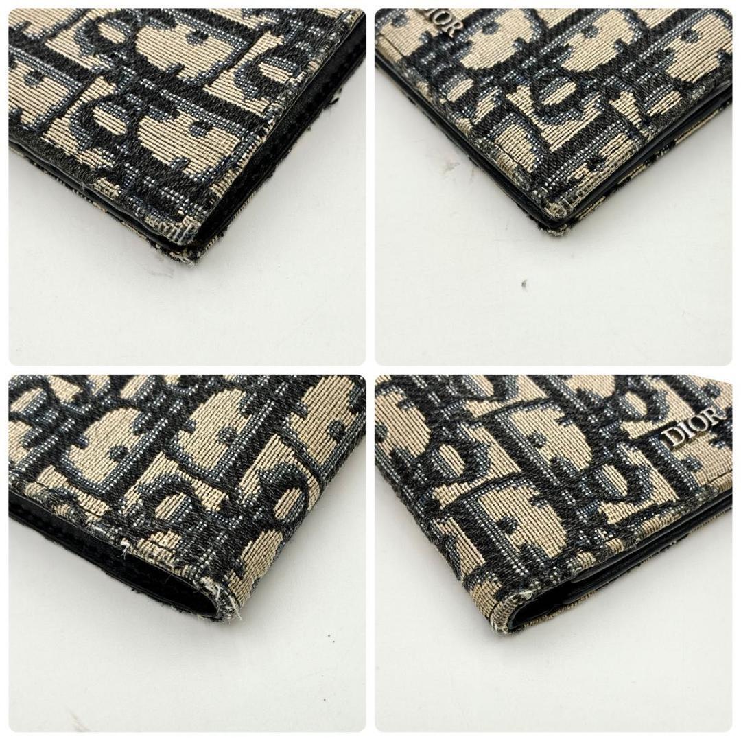 せいや　ディオール 二つ折り財布 オブリーク トロッター柄 ロゴ