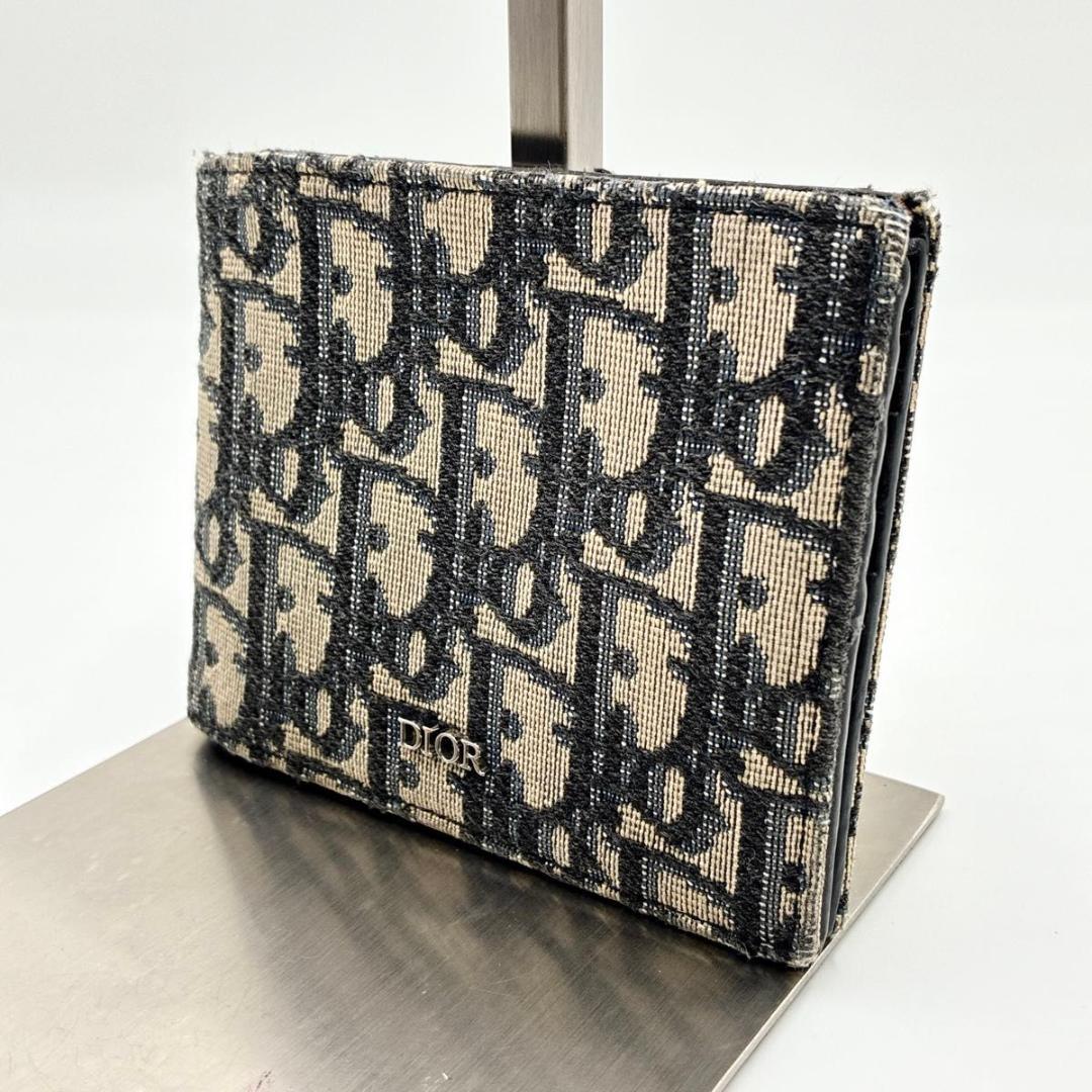 せいや　ディオール 二つ折り財布 オブリーク トロッター柄 ロゴ