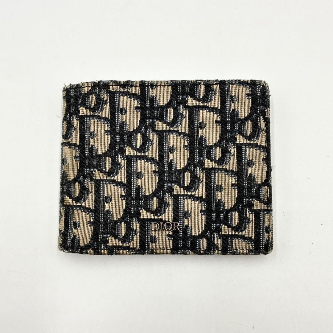 せいや　ディオール 二つ折り財布 オブリーク トロッター柄 ロゴ