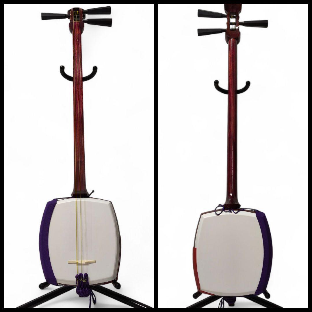 美品！日本和楽器製造 銀河印 にちわ印 津軽三味線 入門セット（合成皮・花梨材）