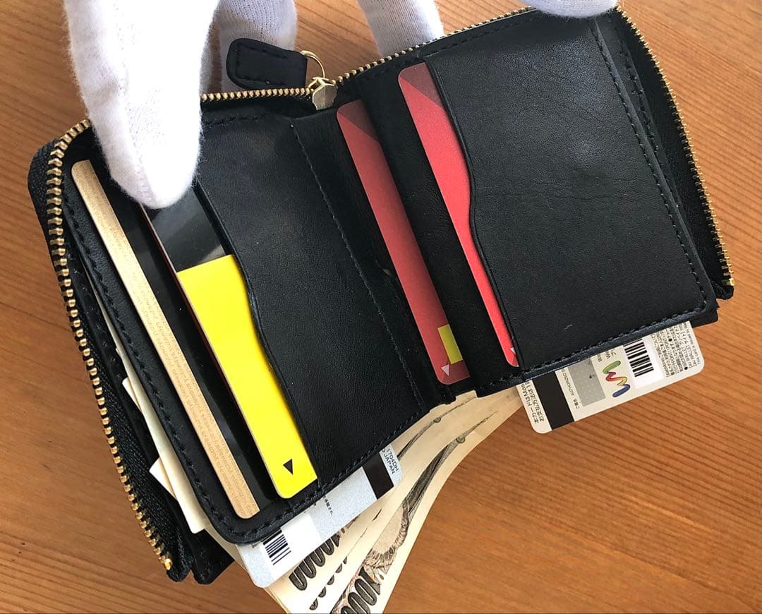 ブライドルレザー　Lファスナーウォレット　ハンドメイド　　※イベント展示品