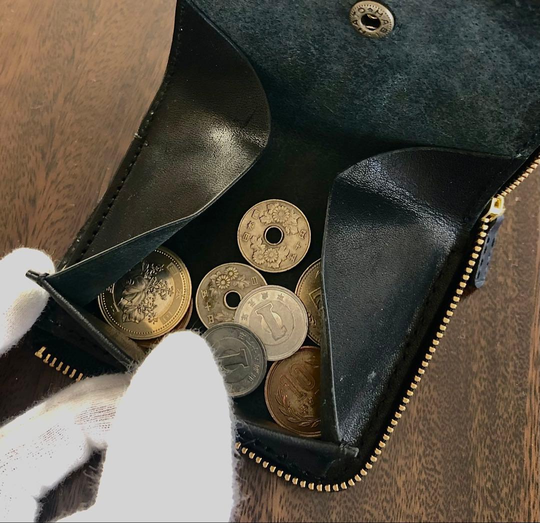 ブライドルレザー　Lファスナーウォレット　ハンドメイド　　※イベント展示品