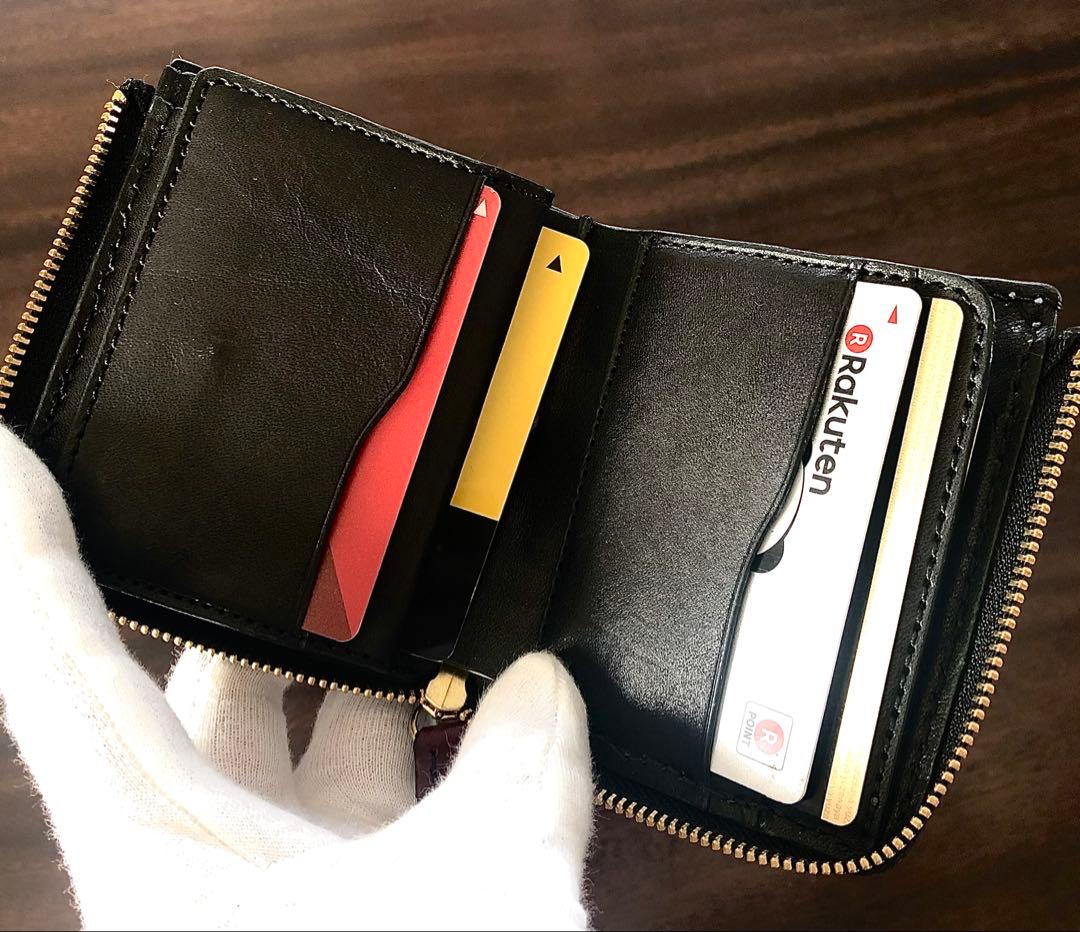 ブライドルレザー　Lファスナーウォレット　ハンドメイド　　※イベント展示品