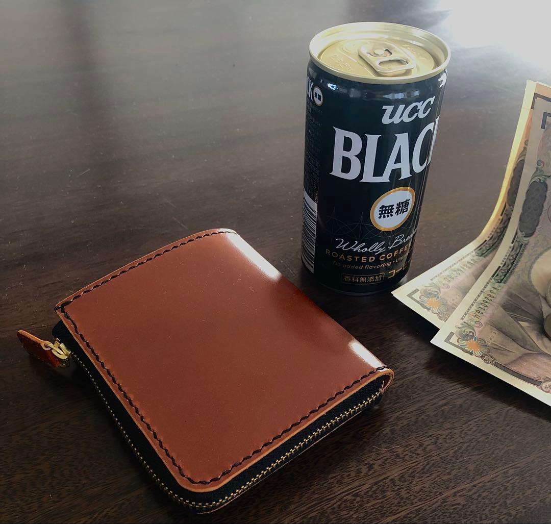 ブライドルレザー　Lファスナーウォレット　ハンドメイド　　※イベント展示品