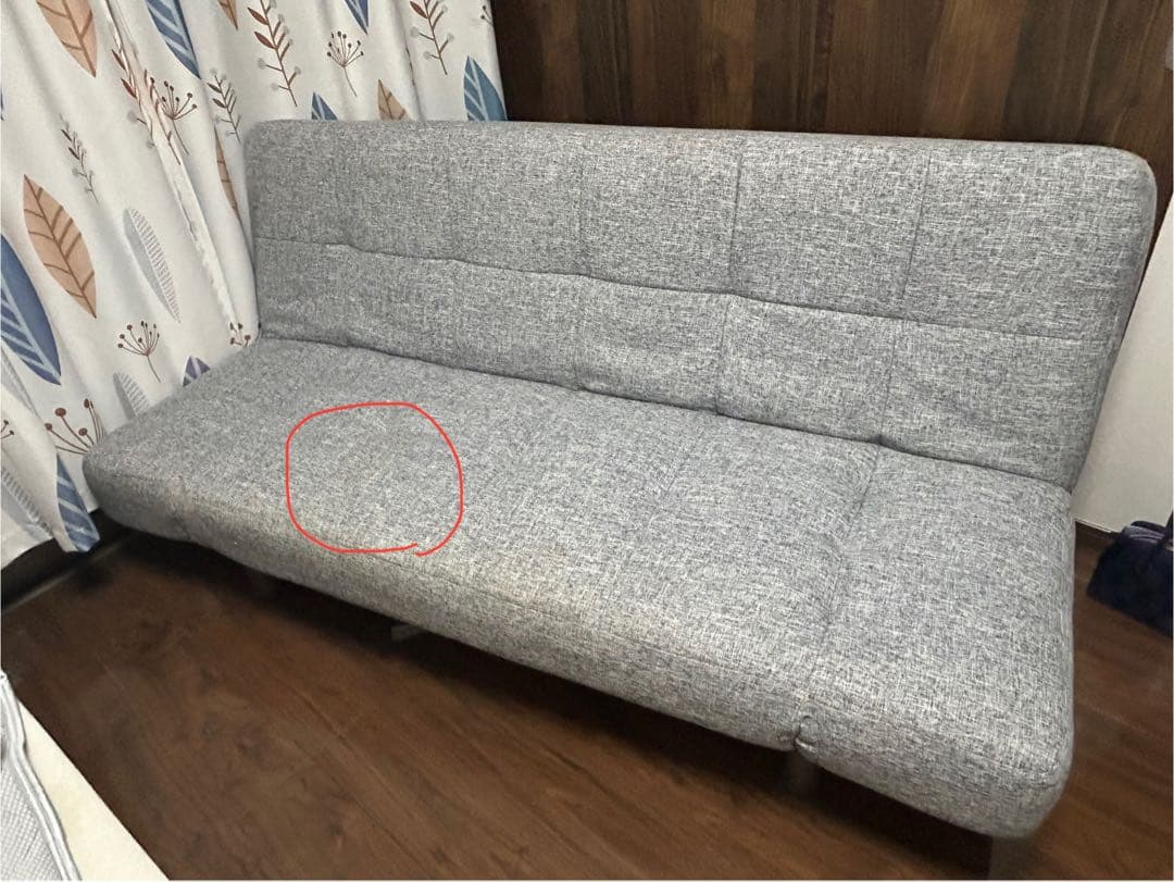 Y代官ニトリ　グレー ソファベッド幅183cm 直接引取　杉並区阿佐ヶ谷