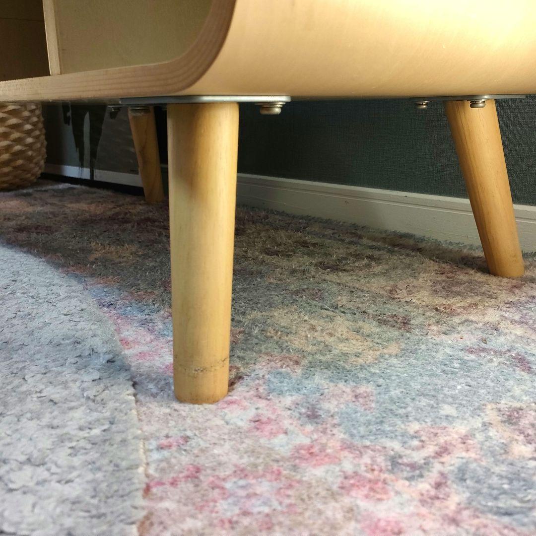 ベルメゾン取り扱い 曲木テレビボード 北欧デザイン 脚付き