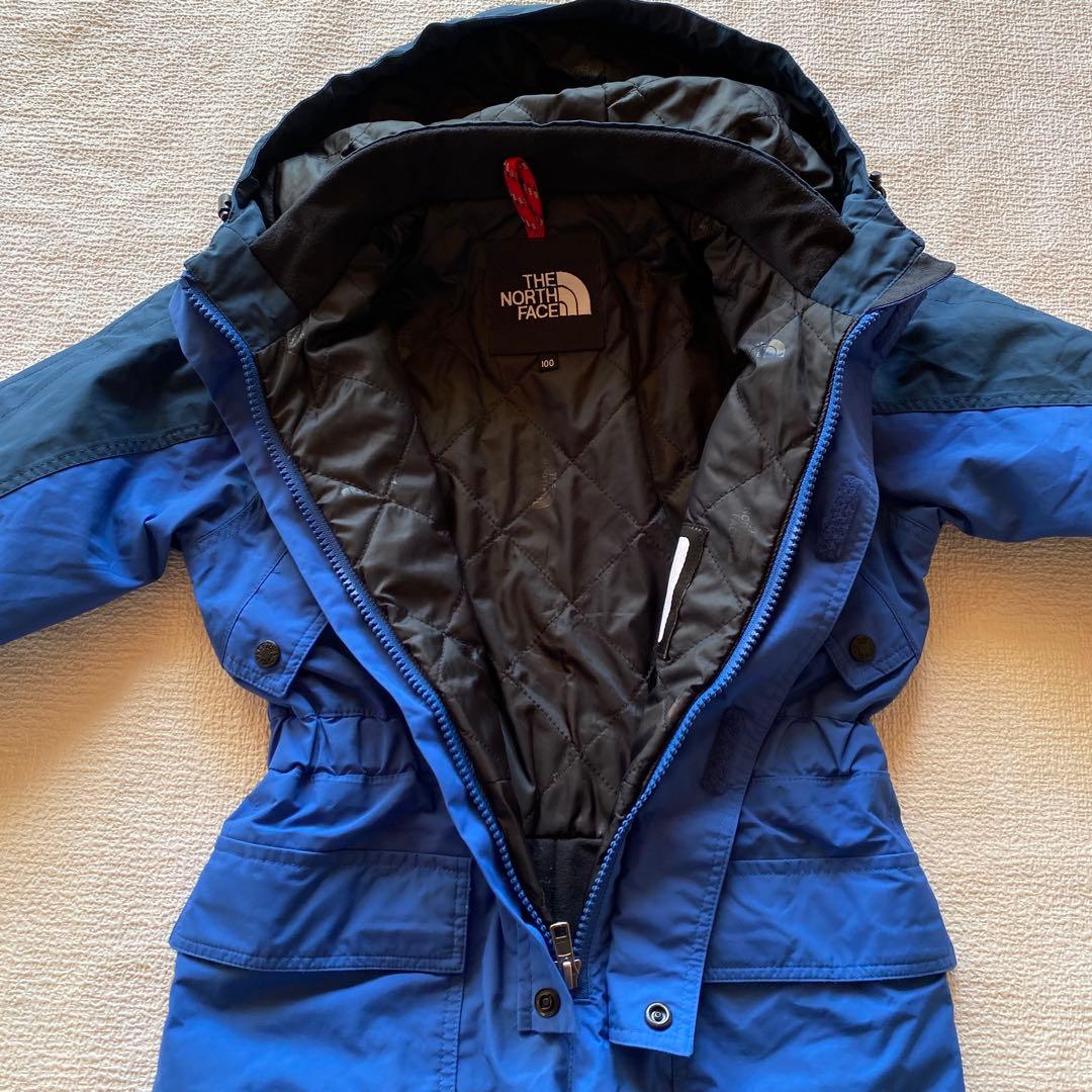 極美品✨THE NORTH FACE スキーウェア オールインワン　100ブルー