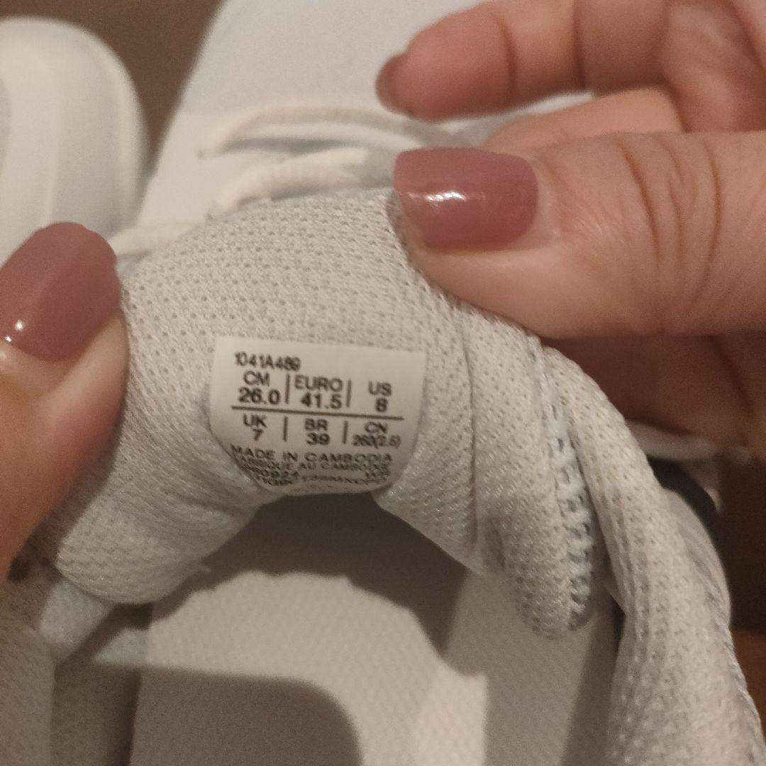 アシックス　game ff 白グリーン　26センチ