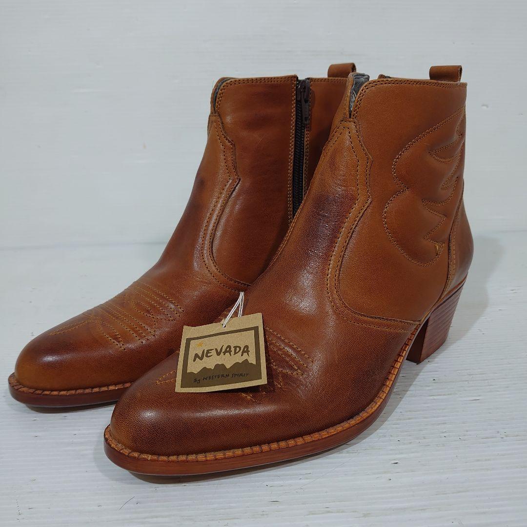 NEVADA ネバダ サイドジップ ウエスタンブーツ ショートブーツ 25cm
