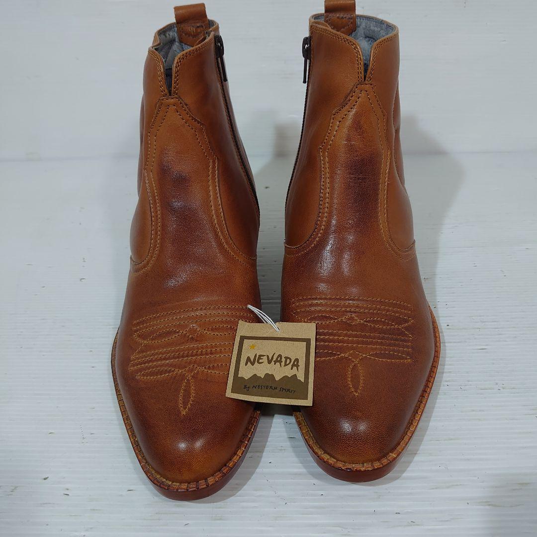 NEVADA ネバダ サイドジップ ウエスタンブーツ ショートブーツ 25cm
