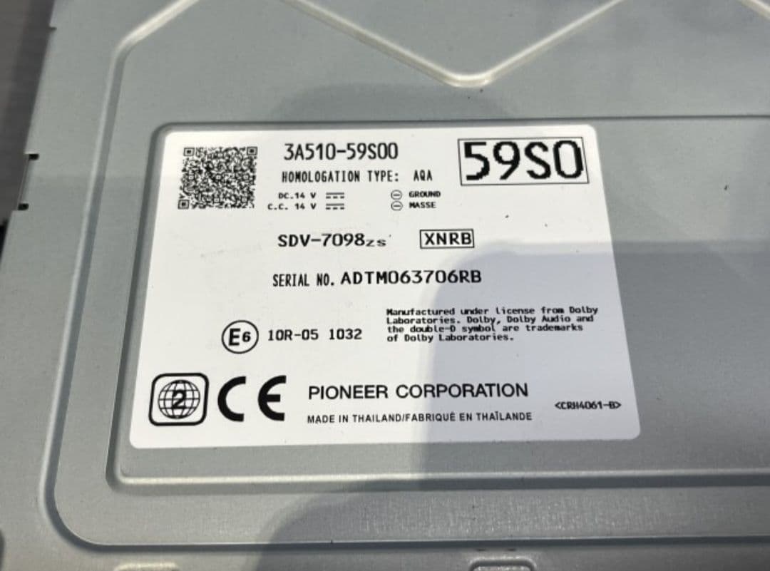 スズキ ハスラー MR92S 純正ナビ（パイオニア）全方位モニター搭載車用