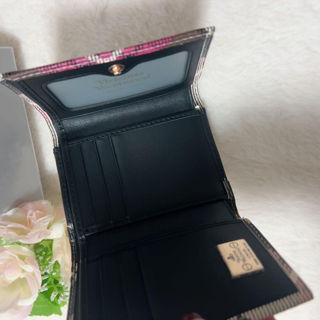 Vivienne Westwood チェック柄三つ折り財布