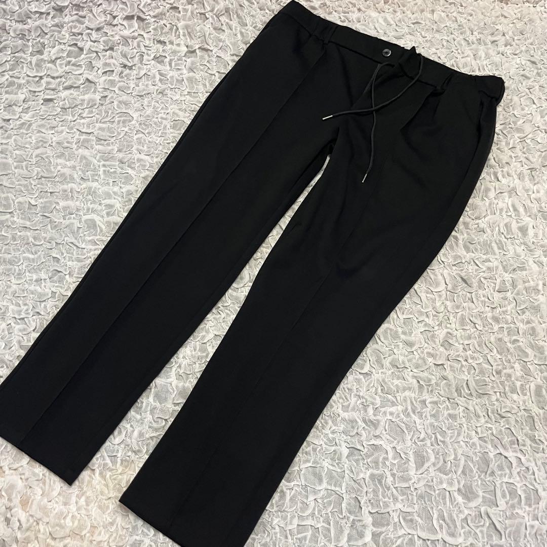 極美品 最大サイズ5L【ARMYRICH】ストレッチ パンツ スーツ セット 黒